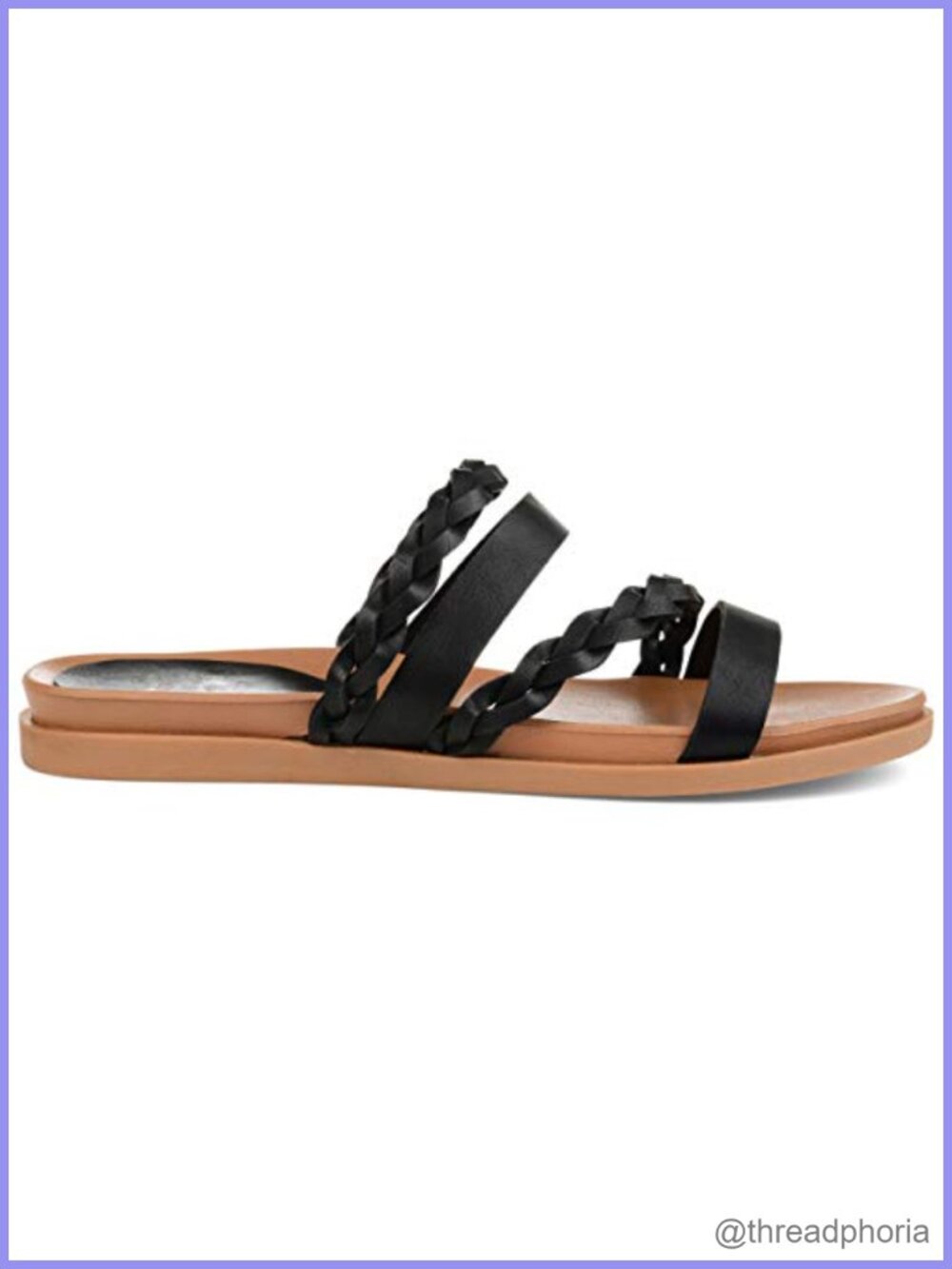 Faux Leather Block Heel Open Toe Slingback Slide Sandal